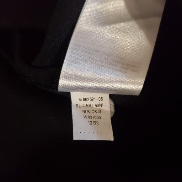 Old Navy NWT Womens Linen Blend Mini Cami Dress Size LP Black Pockets Minimalist - Picture 9 of 13